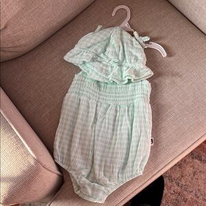 Charming Mint Checkered Kids Diaper Cover Set